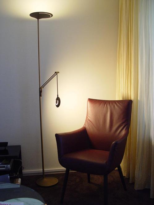 vloerlamp STEINHAUER, 2 ledlampen, apart dimbaar, keurig, Huis en Inrichting, Lampen | Vloerlampen, Gebruikt, 150 tot 200 cm, Metaal