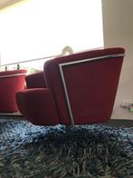 Twee draaibare design Harvink fauteuils type Bolder, Huis en Inrichting, Ophalen, Gebruikt, 75 tot 100 cm, Metaal