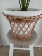 Grote XL rattan plantenbak / bloempot riviera maison, Ophalen, Zo goed als nieuw, Rond, Riet
