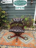 chesterfield burostoel - burostoel, Huis en Inrichting, Ophalen, Gebruikt, Bruin, Bureaustoel