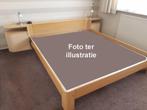 Auronde 1000 met hoge achterwand 180 x 200, Huis en Inrichting, Slaapkamer | Bedden, Ophalen, Gebruikt, Beige, Tweepersoons