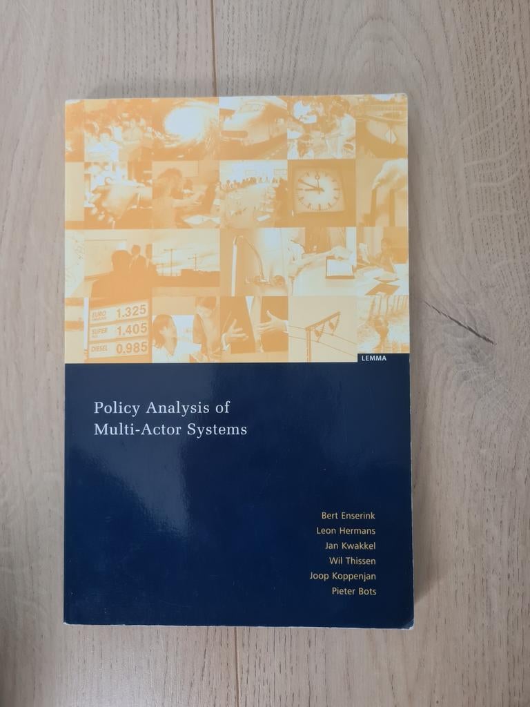Bert Enserink - Policy Analysis of Multi-Actor Systems, Ophalen of Verzenden, Zo goed als nieuw, Bert Enserink; Leon Hermans; Wil Thissen; Jan Kwakkel