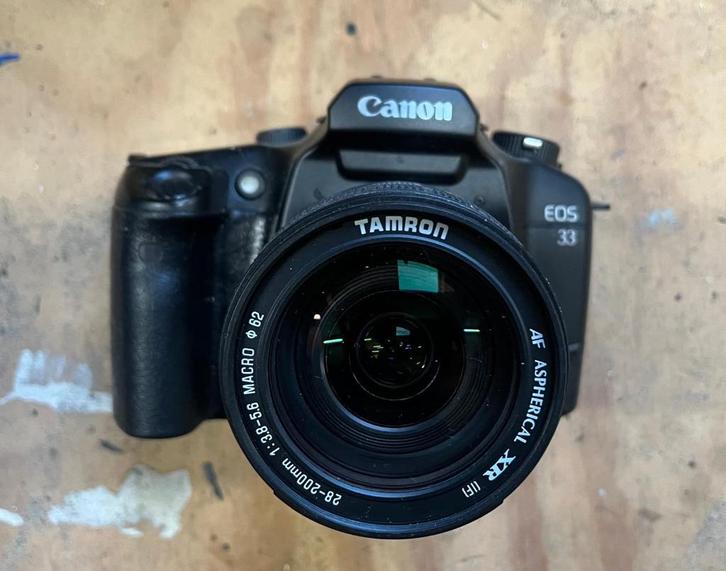 Canon EOS 33 + Tamron 28-200mm + Metz flitser, Audio, Tv en Foto, Fotocamera's Analoog, Zo goed als nieuw, Spiegelreflex, Canon
