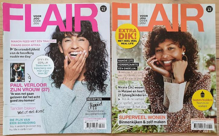 Flair nr 42 & 43 - 2020, €3,50 inclusief verzendkosten!, Boeken, Tijdschriften en Kranten, Zo goed als nieuw, Damesbladen, Verzenden