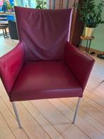 4 lederen eetkamerstoelen van Bert Plantagie, Huis en Inrichting, Ophalen, Zo goed als nieuw, Vijf, Zes of meer stoelen
