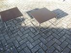 Twee minimalistische Cubic sidetable Van Beek, Ophalen, Gebruikt, 50 tot 100 cm, Vierkant