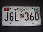 Maryland nummerplaat kentekenplaten nummerplaten USA, Verzamelen, Ophalen of Verzenden, Gebruikt, Auto's