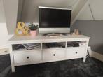 Hemnes  tv meubel 3 lade wit, 150 tot 200 cm, Ophalen of Verzenden, Zo goed als nieuw, Minder dan 100 cm