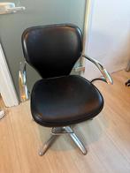 Kappersstoel - Gebruikt, maar prima!, Huis en Inrichting, Stoelen, Ophalen, Gebruikt, Zwart, Metaal