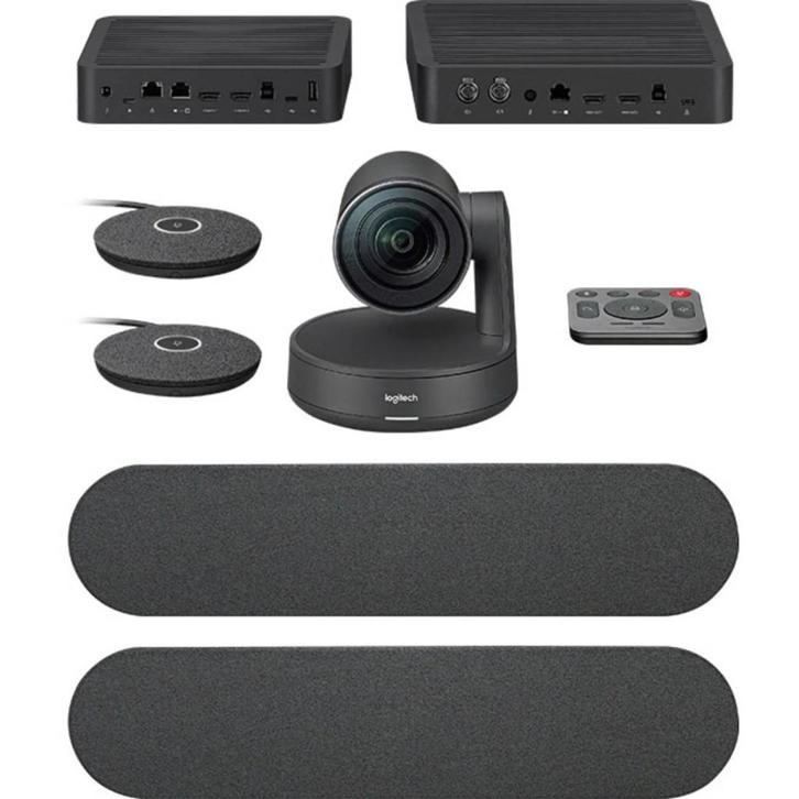 Logitech Rally Plus+ PT2 Pro 3 Complete Videoconferentie Set, Computers en Software, Pc speakers, Zo goed als nieuw