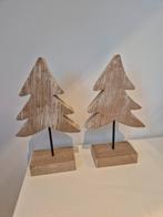 2 houten kerstboompjes - Decoratie, Ophalen of Verzenden
