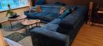 Hoekbank petrol kleurig, Huis en Inrichting, Banken | Bankstellen, Ophalen, Hoekbank, Zo goed als nieuw, Stof