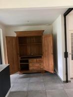 Teakhouten computerkast h215xb130xd50, Huis en Inrichting, Kasten | Computermeubels, Ophalen, Gebruikt, Teakhout, 40 tot 80 cm
