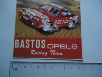 sticker oud OPEL BASTOS Manta autosport racing team dakar beschikbaar voor biedingen