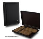 SIGARENKOKER NIKKEL MET LEER 7x W.Havanna -Senoritas  sk205, Verzenden, Nieuw, Tabaksdoos of Verpakking