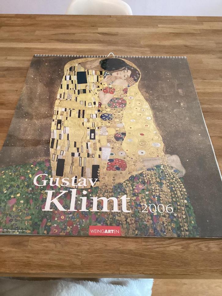 Poster Kalender Gustav Klimt, Huis en Inrichting, Woonaccessoires | Schilderijen, Tekeningen en Foto's, Zo goed als nieuw, Foto of Poster