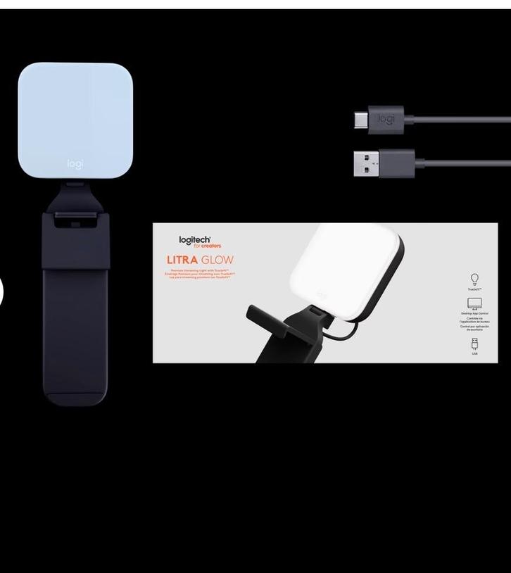 Logitech Litra Glow Streaming Licht - Nieuwstaat!, Computers en Software, Webcams, Nieuw, Bedraad, ChromeOS, Monitorclip, Ophalen of Verzenden