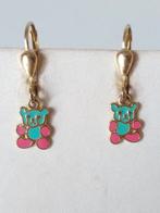 geelgouden OORBELLEN (8kt) ''Beertjes'' 2,2 cm lang, Hangers, Geel, Ophalen of Verzenden, Zo goed als nieuw