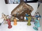 Kerststal met kunststof kerstgroep Italy. Kerstdecoratie., Ophalen of Verzenden, Gebruikt