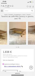 Salontafel graniet vintage, Ophalen, Overige materialen, Gebruikt, 100 tot 150 cm