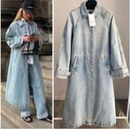 Zara Denim Trench Coat – Oversized Fit, Ophalen of Verzenden, Zo goed als nieuw, Maat 34 (XS) of kleiner, Blauw
