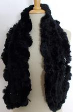 Zwarte konijnbont zachte sjaal, Kleding | Dames, Verzenden, Zo goed als nieuw, Maat 42/44 (L), Sjaal