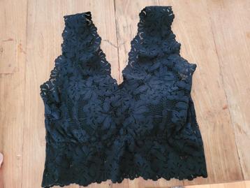Sexy zwart kanten bustier bh topje festival top maat S Nieuw beschikbaar voor biedingen