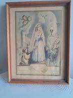 Vintage Religieuze Prent Eerste Communie, Ophalen of Verzenden