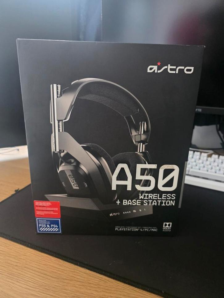 ASTRO A50 WIRELESS + BASE STATION Gaming 939-001676, Audio, Tv en Foto, Koptelefoons, Op oor (supra aural), Overige merken, Draadloos