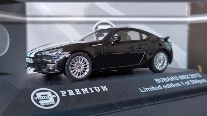 Subaru BRZ 2013 black 1:43 Triple 9 Premium Pol, Hobby en Vrije tijd, Modelauto's | 1:43, Nieuw, Auto, Overige merken, Ophalen of Verzenden
