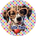 L272 luxe icing hond 20cm eetbare taart plaat print, Ophalen of Verzenden, Nieuw, Taarten, Versiering