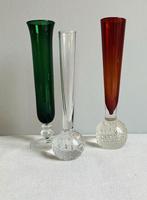 Aseda Kosta Boda Murano 3 vintage solifleurs glas spijkerbol, Ophalen of Verzenden