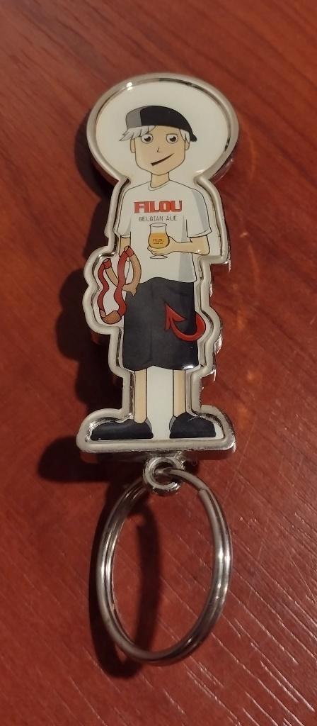 Filou Belgian Ale Sleutelhanger/Opener., Verzamelen, Biermerken, Gebruikt, Flesopener, Overige merken, Ophalen of Verzenden