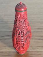Chinese cinnabar, snuifflesje., Antiek en Kunst, Ophalen of Verzenden