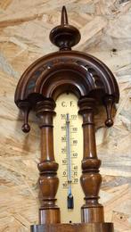 Antieke barometer met thermometer | “Veranderlyk” uitvoering, Ophalen of Verzenden