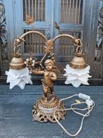 Bronzen cupido engelen tafel lamp, Antiek en Kunst, Ophalen of Verzenden
