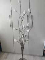Elegante RVS Vloerlamp met Meerdere Lichtpunten, Huis en Inrichting, Lampen | Vloerlampen, Ophalen of Verzenden, Zo goed als nieuw
