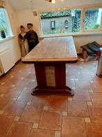 Robuuste houten eettafel, Huis en Inrichting, Tafels | Eettafels, Gebruikt, 200 cm of meer, Rechthoekig, 50 tot 100 cm