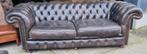 Chesterfield Springvale bank vintage zwart leer + BEZORGING