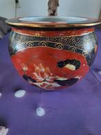 Oosterse Bloempot met Lotus Design, Gebruikt, Aardewerk of Porselein, Ophalen of Verzenden, Minder dan 50 cm
