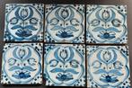Antieke 17e eeuwse Delftse tulpen tegels, Antiek en Kunst, Ophalen of Verzenden
