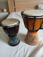 2 djembe s uit Gambia, Muziek en Instrumenten, Percussie, Ophalen, Zo goed als nieuw, Trommel