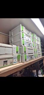 Festool koffers met bakjes 15 stuks, Gebruikt, Ophalen of Verzenden, Minder dan 50 mm, Rvs