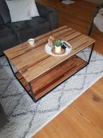 Prachtige salontafel zwart stalen frame, Ophalen, Rechthoekig, 50 tot 100 cm, Minder dan 50 cm