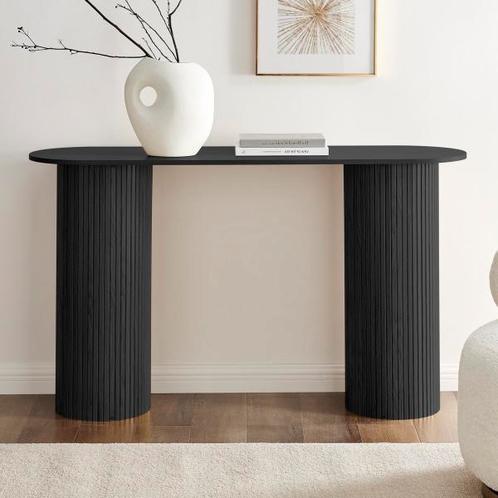 NIEUW Sidetable Japandi stijl 120, Huis en Inrichting, Tafels | Sidetables, Nieuw, 50 tot 75 cm, 100 tot 150 cm, Ovaal, Overige houtsoorten