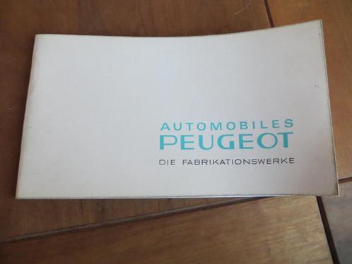 Folder Peugeot fabrieken 1972, Duitse tekst + programma, Boeken, Auto's | Folders en Tijdschriften, Zo goed als nieuw, Peugeot