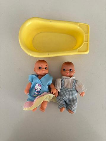 Fleur sindy barbie baby popjes 2 stuks in geel bad jaren 80! beschikbaar voor biedingen