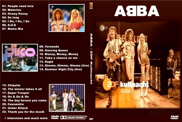 Abba Kultnacht, Cd's en Dvd's, Dvd's | Muziek en Concerten, Muziek en Concerten, Alle leeftijden, Verzenden