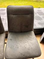 6 Eetkamerstoelen: 3 Groen & 3 Grijs, Huis en Inrichting, Ophalen, Gebruikt, Vijf, Zes of meer stoelen, Stof