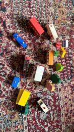 Houten brio auto’s treinen brandweerwagen ziekenhuis bomen, Kinderen en Baby's, Ophalen of Verzenden